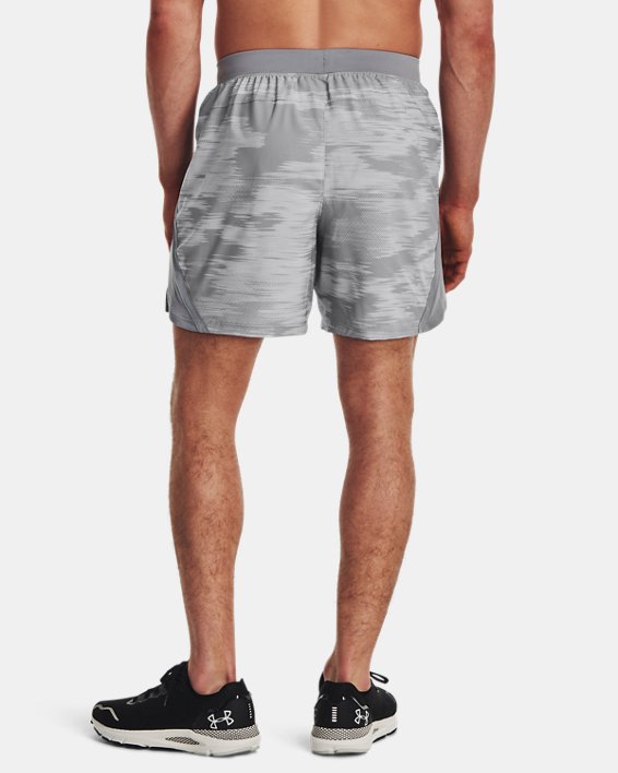 Men's UA Launch 5'' Printed Shorts, Gray, pdpMainDesktop image number 1